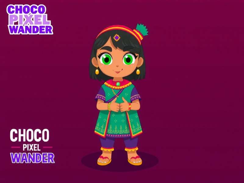 Choco Pixel Wander Diwali Special - Coco in Traditional Outfit